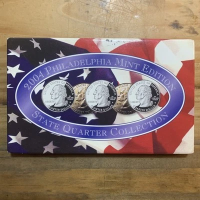 2004-P Statehood Quarter Collection 5 Coin Set W/ Box BU Brilliant Uncirculated - Image 1 of 4
