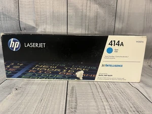 HP 414A Cartuccia Toner Ciano Originale LaserJet, W2021A Jet Intelligence Scad. 7/20 - Foto 1 di 4