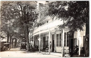 DOWNIEVILLE California RPPC St. Charles Hotel Street Scene 1910s Antique Photo - Picture 1 of 2