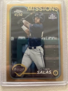 Ethan salas 2024 Topps Pro Debut - Chrome #Pdc-153 Gold Refractor /50 (RC) mlb - Picture 1 of 2