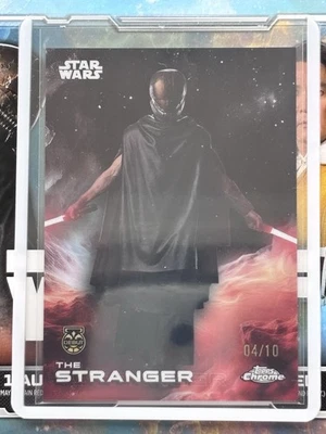 2025 Topps Chrome Star Wars THE STRANGER 182 Mustafar Black Lava Refractor /10 - Photo 1/3