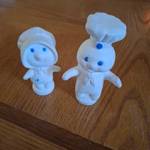 Vintage 1974 Pillsbury Doughboy Poppin frische Fingerpuppen Werbung Frau Toppers - Bild 1 von 13