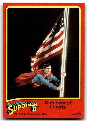 1980 Topps Superman II Card #86 Defender of Liberty - Image 1 of 4