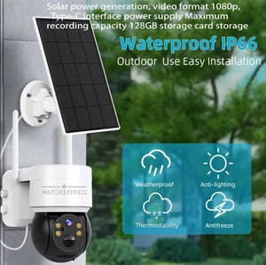 Telecamera Videosorveglianza PTZ WIFI Senza Fili ICSEE Pannello Solare Esterno - Foto 1 di 6