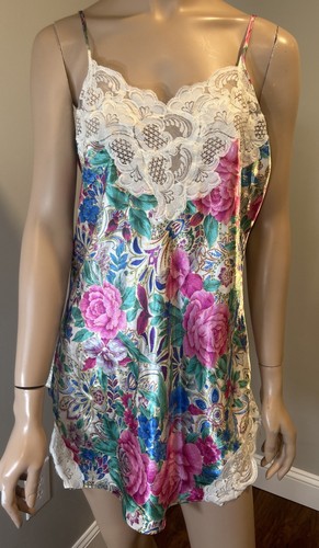 UNDERCOVER Camicia da notte vintage Victoria's Secret G Label slip dress lingerie floreale taglia L