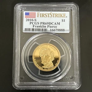2010-S 1 $ Franklin Pierce Dollar PCGS PR69DCAM First Strike - Bild 1 von 3