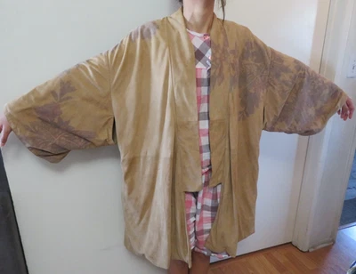 NEW ROMANCE FREE PEOPLE SUEDE LEATHER KYOTO OVERSIZED JACKET, SZ L - Image 1 of 4