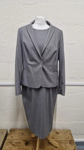 Papaya Grey 2 Piece Dress Suit Jacket Women Size 16 - Picture 1 of 11