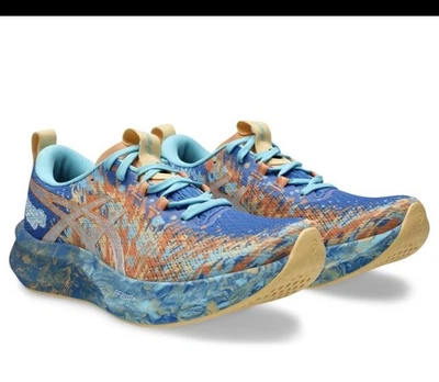 Zapatos para correr ASICS Noosa TRI 16 para mujer, azul natural/naranja descolorido Foto 1 de 4