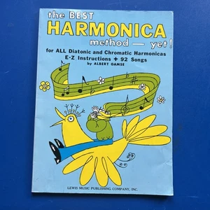 Sheet Music - Books Harmonica Sheet Music Best Method Blue Yellow Bird Man 1971. - Picture 1 of 10