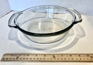 Vintage Anchor Hocking Ovenware Clear Glass Casserole 8.25” Diameter 1.5 Qt 1037 - Picture 1 of 6
