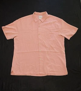 Tommy Bahama Silk Blend Shirt Men’s 2XL Red Check Vacation Casual Hawaiian Camp - Picture 1 of 7