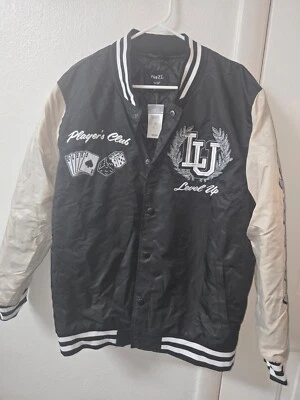 Brand New Men's Nylon Players Club Bomber Varsity Jacket Size L Rue 21 - Image 1 of 4