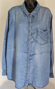 Camisa Top Blusa Mujer Maurices Talla 3 3X Azul Jean - Imagen 1 de 24