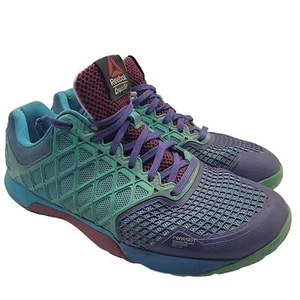 Reebok CrossFit Womens 8 Teal Green Purple Athletic Training Sneakers Shoes - Picture 1 of 12