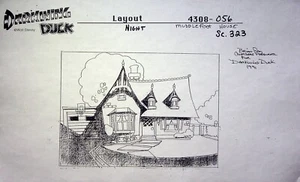DARKWING DUCK Estudio de Producción FIRMADO BRIAN RAY Copia de Fondo de Producción #RB - Imagen 1 de 2