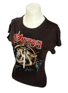 Alstyle Women's Saxon World Tour 2011 Part 1 Black Band Shirt Size Large - Picture 1 of 4