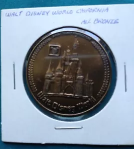 MEDALLA CUADRADA DE LA LIBERTAD DE BRONCE WALT DISNEY WORLD MONEDA RECUERDO #246 - Imagen 1 de 6