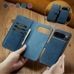 Para Google Pixel 9 Pro XL, Genuino DG.MING Vintage Cuero Billetera Estuche Cubierta - Imagen 1 de 14