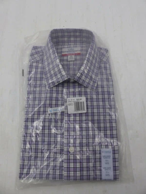 CROFT & BARROW PARA HOMBRE AJUSTE CLÁSICO FÁCIL MANGA LARGA PÚRPURA ABOTONADA TALLA 15.5 34/35 Foto 1 de 3