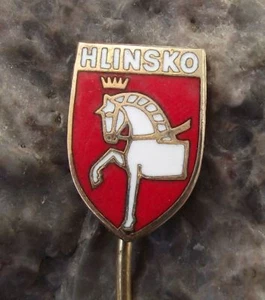 Hlinsko Pardubice Region Crowned Horse Coat of Arms Heraldic Crest Pin Badge - Picture 1 of 4