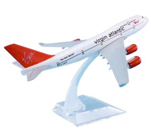 16cm Virgin Altantic BOEING 747-400 Passenger Aeroplane Diecast Aircraft Model - Picture 1 of 5