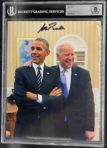 Joe Biden "46th US President Barack Obama Oval Office" Signed 8x10 BAS Beckett - Picture 1 of 3