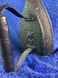 Ferro da stiro piatto vintage # 7, nero, 7 pollici di altezza, 4 pollici di larghezza... - Foto 1 di 5