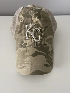 Kansas City Royals Wüste Camouflage Tarn Netz Mütze MLB Baseball Campus One LESEN - Bild 1 von 8