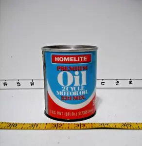 Vintage NOS Homelite Premium Motor Oil Can - 2 Cycle Mix 32:1 - SAE 40 - 8oz - Picture 1 of 7