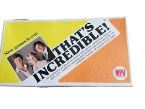 Vintage 1981 ~ THAT'S INCREDIBLE ~ Nine (9) Games in One ~ Card ~ Memory Games - Picture 1 of 8