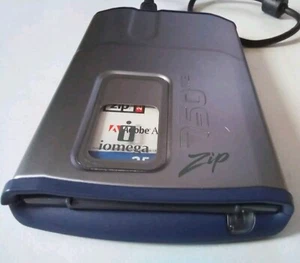 Iomega EXTERNAL Zip DRIVE 750MB Model Z750F High Speed + Connection Cable - Picture 1 of 4