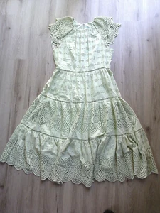 ANTONIO MELANI Kleid 14 grün Ösen Spitzenkleid Boho Bauern Hippie Festival - Bild 1 von 18