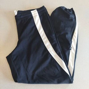 Air Jordan Sweatpants Kids Medium Black With Leg Stripe Elastic Waistband String - Picture 1 of 11