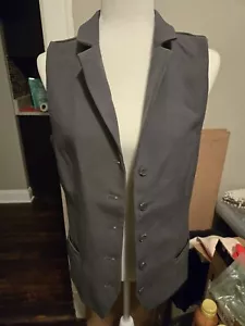 Edwards Garments 4496 Women's Dress Lapel Vest GREY Large - Picture 1 of 3