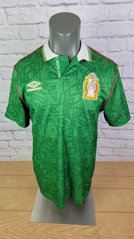 Vtg 92-93 Mexico Issue Soccer Home Jersey Fútbol 1994 World Cup Shirt Medium Cover