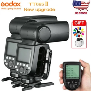 US Godox 2*TT685II-N 2.4G TTL HSS Speedlite Flash+Xpro-N Trigger for Nikon DSLR - Picture 1 of 12