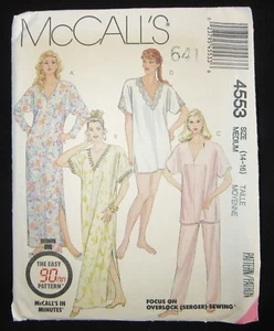 Vintage McCalls Pattern CAFTAN Top & Pants UNCUT # 4553 Size 14-16 Circa 1989 - Picture 1 of 5