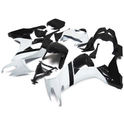 Kit de carenado ABS negro blanco para carrocería Kawasaki Ninja 2008 2009 2010 ZX10R Foto 1 de 4