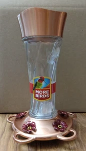 More Birds Copper Twist Hummingbird Feeder Glass 11 Oz Nectar Capacity NEW - Picture 1 of 16