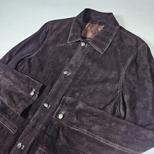 Brioni Herren Lederjacke Gr. 50 Seide gefüttert Luxus Italy Designer Braun - Bild 1 von 13