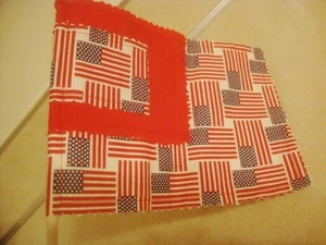 COLCHA Piezas de Tela BANDERA AMERICANA Estrellas Rayas Temática Patriótica ¡Hecho a Mano! - Imagen 1 de 4