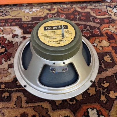 Altavoz Celestion G12M Greenback Grey Tab 20w T1221 16ohm 12" vintage 1966 1967 Foto 1 de 4