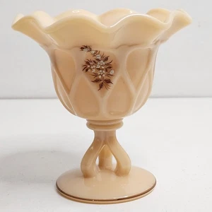 Vintage Westmoreland handbemalt Applikation Mandel Glas Kompott Süßigkeiten Schale EG - Bild 1 von 9