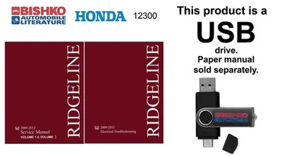 Honda Ridgeline 2009 2010 2011 2012 taller manual de reparación USB con 09-11 ETM Foto 1 de 3