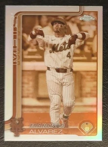 2025 Topps Chrome Francisco Alvarez rifrattore seppia parallelo #207 - Foto 1 di 2