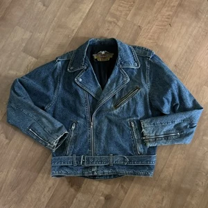 Giacca jeans Harley Davidson vintage denim motociclista giacca moto media donna - Foto 1 di 15