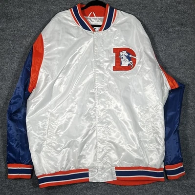 Denver Broncos Starter 5XL Satin Jacket Retro White Blue Orange NFL Logo - Image 1 of 4
