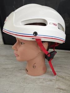 Vintage 1990 Bell V1 Pro White Cycling Racing Helmet - Size M/L - Picture 1 of 12