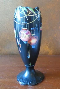 "Linternas japonesas Crown Ducal Ware England CRD299 10"" en florero tulipán negro" - Imagen 1 de 7